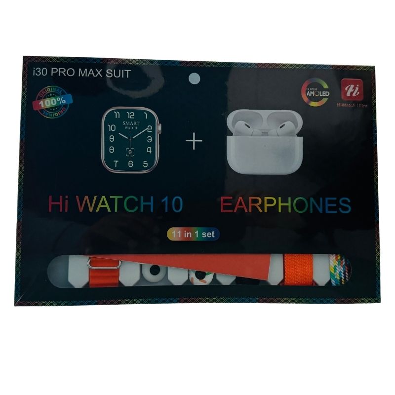 i30 Pro Max Suit Smart Watch & Earbuds Combo