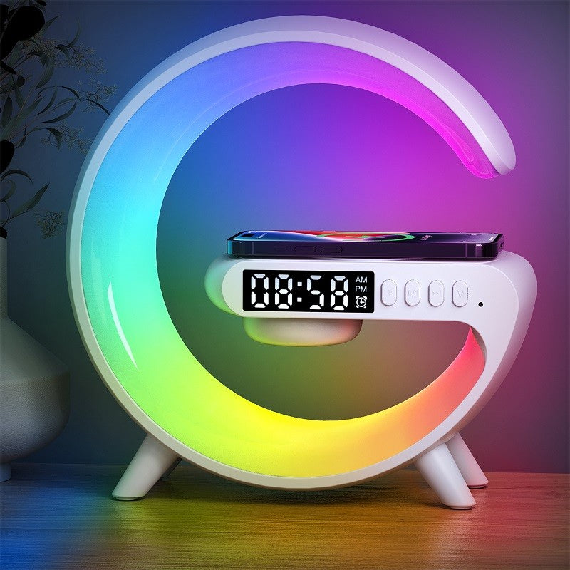 G63 Bluetooth Speaker Atmosphere Light Wireless Charger Bedside Music Wake-Up Light Bluetooth Sound Multiple Light Modes